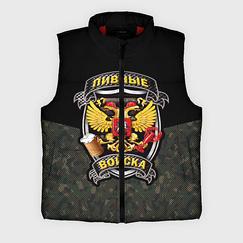 Мужской жилет Пивные Войска камуфляж / 3D-Красный – фото 1