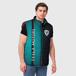 Мужской жилет Tesla - Motors auto, цвет: 3D-красный — фото 2