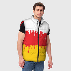Мужской жилет Северная Осетия Алания потёки, цвет: 3D-красный — фото 2