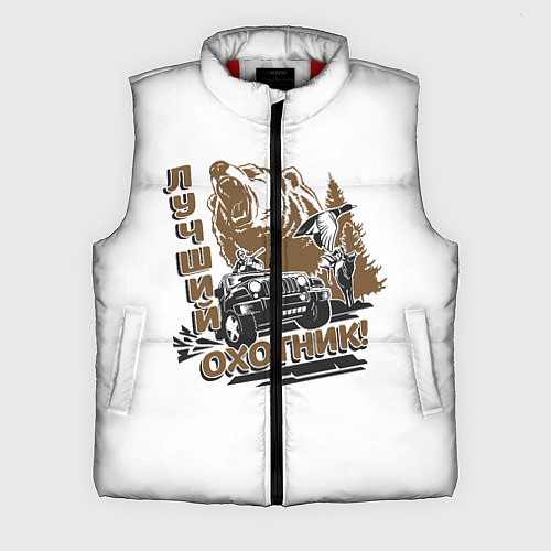 Мужской жилет Лучший Охотник! / 3D-Красный – фото 1