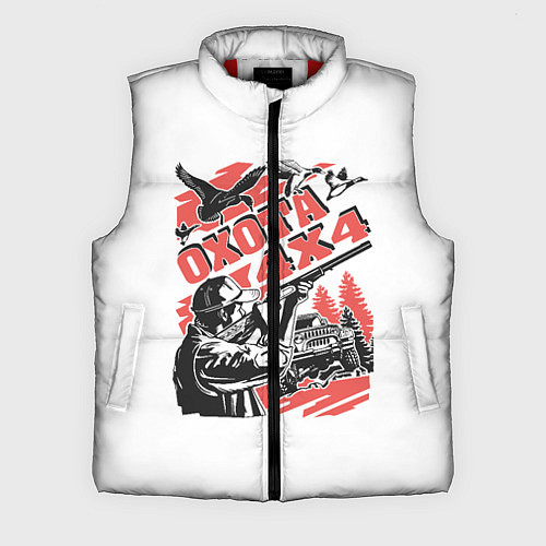 Мужской жилет ОХОТА 4Х4 / 3D-Красный – фото 1