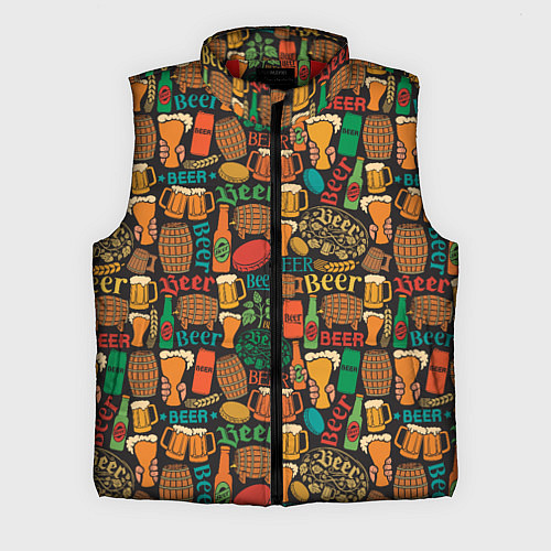 Мужской жилет Пиво Beer / 3D-Красный – фото 1