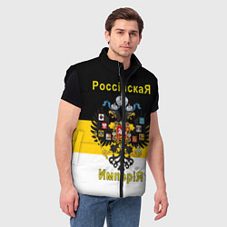 Мужской жилет РоссийскаЯ ИмпериЯ Флаг и Герб, цвет: 3D-черный — фото 2