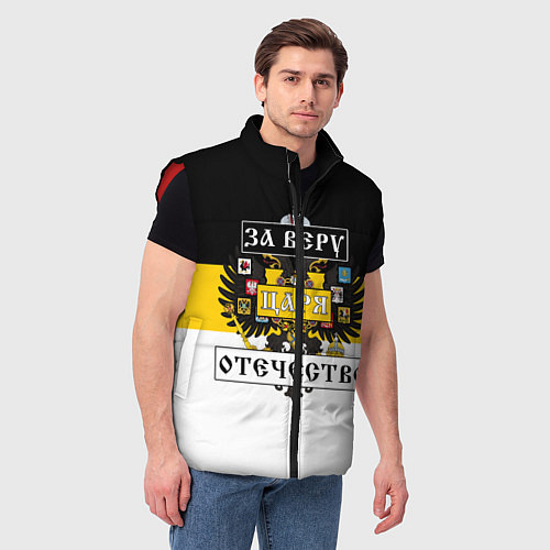 Мужской жилет За Веру, Царя, Отечество / 3D-Красный – фото 3