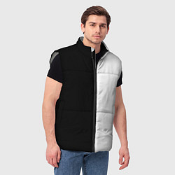Мужской жилет Black and white чб, цвет: 3D-светло-серый — фото 2
