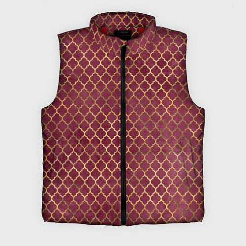 Мужской жилет Gold & Red pattern / 3D-Красный – фото 1