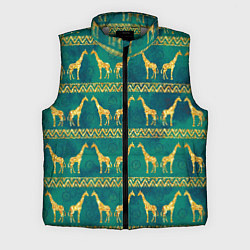 Мужской жилет Золотые жирафы паттерн