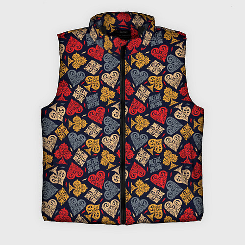 Мужской жилет Карточные Масти Cards / 3D-Черный – фото 1