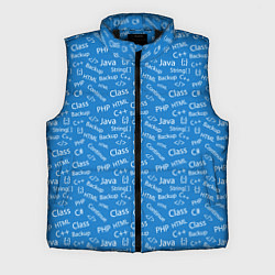 Мужской жилет Языки Программирования Programmer, цвет: 3D-черный