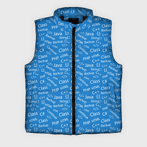 Мужской жилет Языки Программирования Programmer / 3D-Черный – фото 1