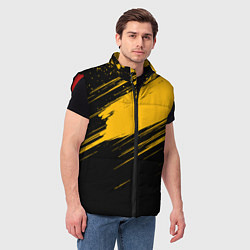 Мужской жилет Black and yellow grunge, цвет: 3D-красный — фото 2
