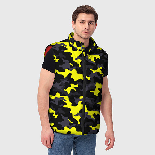 Мужской жилет Black Camo / 3D-Красный – фото 3