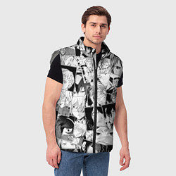 Мужской жилет Bungo Stray Dogs pattern, цвет: 3D-светло-серый — фото 2