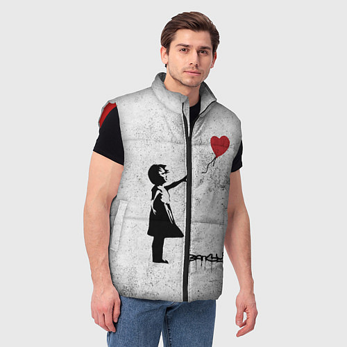 Мужской жилет Бэнкси Всегда есть надежда There is Always Hope Ba / 3D-Красный – фото 3