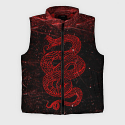 Мужской жилет Красная Змея Red Snake Глитч