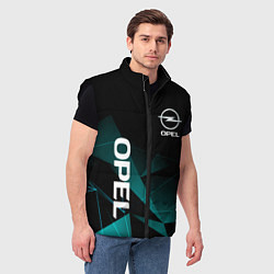 Мужской жилет Opel Опель геометрия, цвет: 3D-черный — фото 2