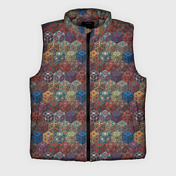 Мужской жилет Разноцветные Кубические Узоры, цвет: 3D-светло-серый