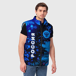 Мужской жилет РОССИЯ - ГЕРБ - Арт 6, цвет: 3D-светло-серый — фото 2