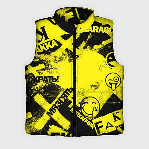 Мужской жилет Черно-желтый беспредел / 3D-Черный – фото 1