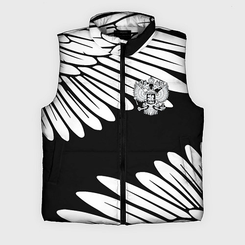 Мужской жилет КРЫЛЬЯ СВОБОДЫ ГЕРБ РОССИИ / 3D-Светло-серый – фото 1