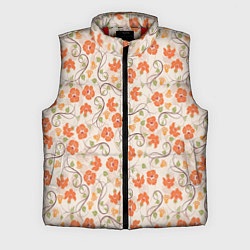 Мужской жилет Оранжевый вьюнок, цвет: 3D-красный