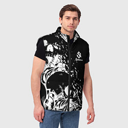 Мужской жилет Sabaton - сабатон черепа, цвет: 3D-черный — фото 2
