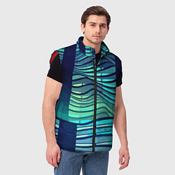 Мужской жилет Abstraction Архитектура, цвет: 3D-красный — фото 2
