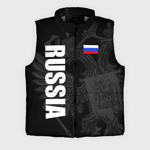 Мужской жилет RUSSIA - BLACK EDITION / 3D-Светло-серый – фото 1