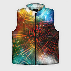 Мужской жилет Portal - Neon Space - туннель из энергетических па, цвет: 3D-светло-серый