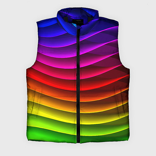 Мужской жилет Color line neon pattern Abstraction Summer 2023 / 3D-Черный – фото 1