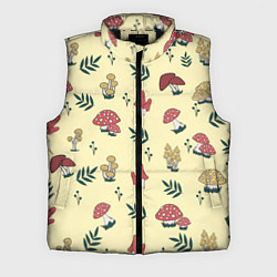 Мужской жилет Mushroom, грибы- грибочки, цвет: 3D-черный