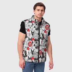 Мужской жилет Studio Ghibli Stars, цвет: 3D-черный — фото 2
