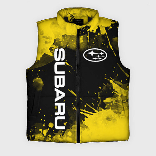 Мужской жилет СУБАРУ - SUBARU Желтые пятна / 3D-Черный – фото 1