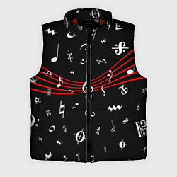 Мужской жилет Нотные Знаки с Нотным Станом, цвет: 3D-красный
