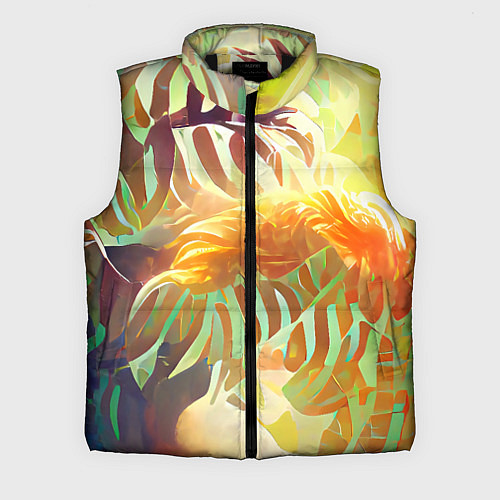 Мужской жилет Fern leaves / 3D-Черный – фото 1
