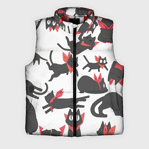 Мужской жилет Котики - арт / 3D-Красный – фото 1