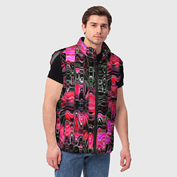 Мужской жилет РАЗНОЦВЕТНАЯ ВОЛНА, цвет: 3D-светло-серый — фото 2