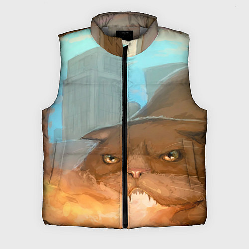 Мужской жилет Огнедышащий Котярыч / 3D-Светло-серый – фото 1