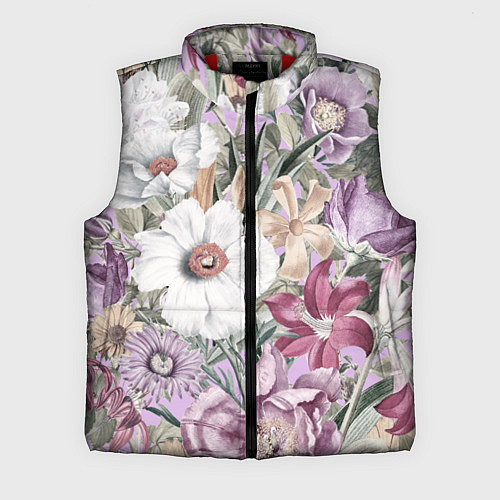 Мужской жилет Цветы Фиолетовый Клематис / 3D-Красный – фото 1
