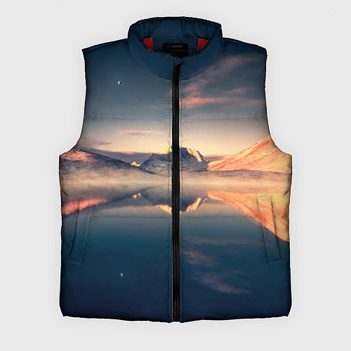 Мужской жилет Горы озеро / 3D-Красный – фото 1