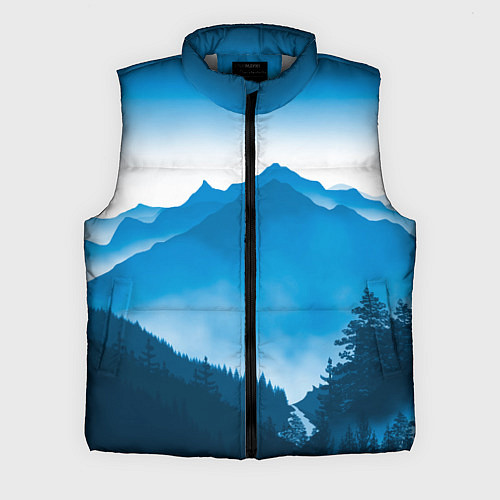 Мужской жилет Горы Лес / 3D-Светло-серый – фото 1