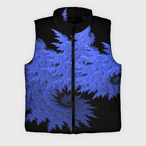 Мужской жилет Абстрактный морозный узор Abstract frost pattern / 3D-Черный – фото 1