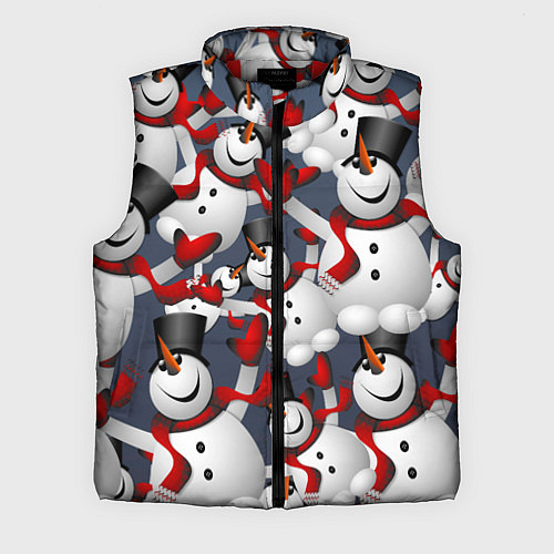 Мужской жилет ВОЗДУШНЫЕ СНЕГОВИКИ / 3D-Красный – фото 1