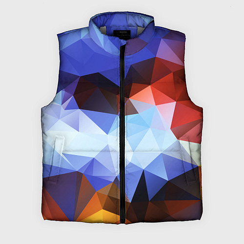 Мужской жилет Абстрактный цветной узор из треугольников Abstract / 3D-Светло-серый – фото 1