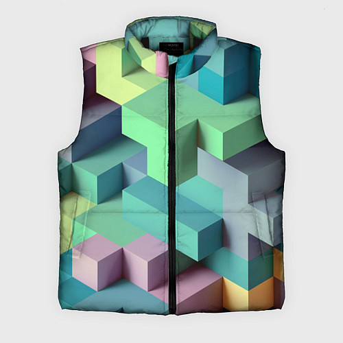 Мужской жилет GEOMETRIC SHAPES / 3D-Черный – фото 1