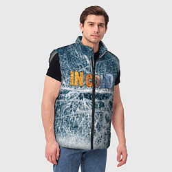 Мужской жилет IN COLD horizontal logo with ice, цвет: 3D-светло-серый — фото 2