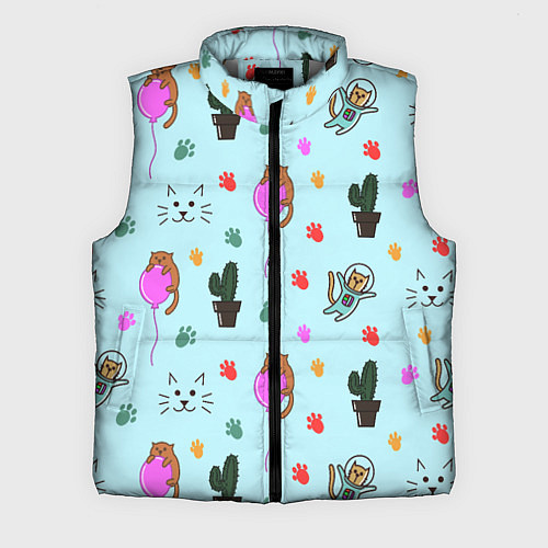 Мужской жилет ИГРИВЫЕ КОТЯТА / 3D-Светло-серый – фото 1