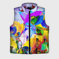 Мужской жилет Цветы Буйство красок Flowers Riot of colors, цвет: 3D-красный