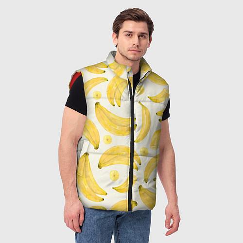 Мужской жилет Банановый Рай Лета / 3D-Красный – фото 3