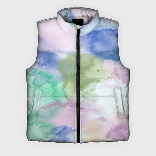 Мужской жилет Акварельная текстура / 3D-Светло-серый – фото 1
